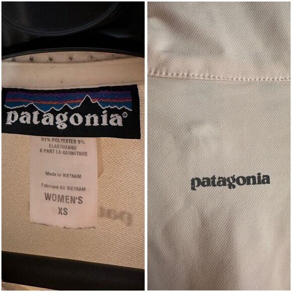 Patagonia Polartec Power Dry Ivory Full Zip Soft Shell Full Zip Jacket XS - Picture 2 of 5